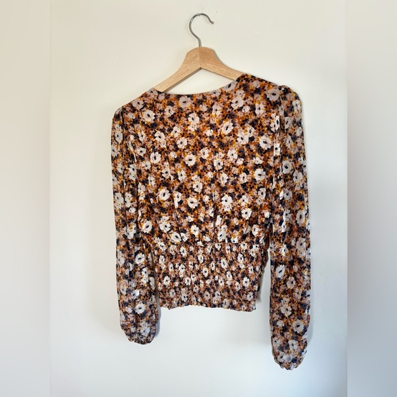 ASTR THE LABEL | women’s floral smocked longsleeve | size m - Picture 6 of 8